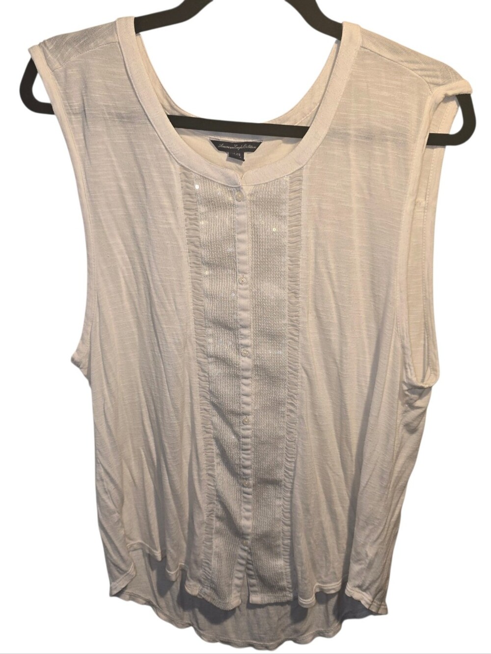 American Eagle Sz. Xlarge White Sleeveless Blouse
